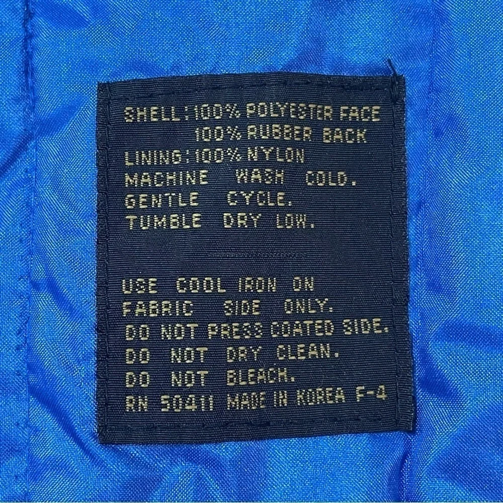 Vintage Electric Blue Oversized‎ Lined Trench Coat Chiango by Fleet Street sz 12